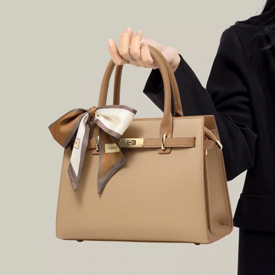 Qiandian Handbag Bag 2025 New Style women's bag, middle-aged lady platinum bag, Women's elegance, Genuine leather mom bag, large capacity