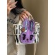 Gentle Woman embroidered one-shoulder crossbody canvas bag, small square bag with rabbit letter prints, mobile phone bag Gentle Woman embroidered one-shoulder crossbody canvas bag, small square bag with rabbit letter prints, mobile phone bag