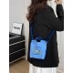 The ball Chain-like embroidered shopping bag is fashionable, versatile, and suitable for commuting. It is a large-capacity hand-held bag and a crossbody tote bag