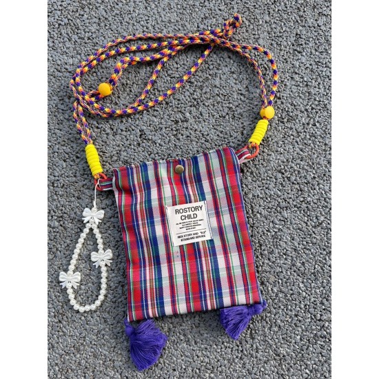 The 2025 summer new single-shoulder crossbody small square bag is a versatile color-blocking checkered tassel women's casual mobile phone bag The 2025 summer new single-shoulder crossbody small square bag is a versatile color-blocking checkered tassel women's casual mobile phone bag