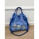 The ball Chain-like embroidered shopping bag is fashionable, versatile, and suitable for commuting. It is a large-capacity hand-held bag and a crossbody tote bag