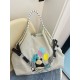Summer new ball chain embroidered shopping bag, large-capacity hand bill of lading, shoulder crossbody tote women's bag