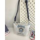 ball chain's same style donut embroidered small square bag, fashionable and versatile single-shoulder crossbody bag, makeup storage bag for women ball chain's same style donut embroidered small square bag, fashionable and versatile single-shoulder crossbody bag, makeup storage bag for women