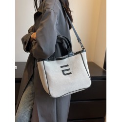2025 new large-capacity single-shoulder crossbody bag, student class tote bag, commuting handbag, letter canvas women's bag