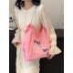 The 2025 summer new ball chain bow embroidery bag, large-capacity single-shoulder tote bag, and class commuting bag The 2025 summer new ball chain bow embroidery bag, large-capacity single-shoulder tote bag, and class commuting bag