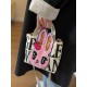 Gentle Woman embroidered one-shoulder crossbody canvas bag, small square bag with rabbit letter prints, mobile phone bag Gentle Woman embroidered one-shoulder crossbody canvas bag, small square bag with rabbit letter prints, mobile phone bag