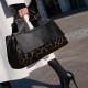 Qiandian leather large-capacity women's bag, 2025 new stylish leopard print handbag, women's large bag, soft leather ladies' bag
