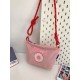 ball chain's same style donut embroidered small square bag, fashionable and versatile single-shoulder crossbody bag, makeup storage bag for women ball chain's same style donut embroidered small square bag, fashionable and versatile single-shoulder crossbody bag, makeup storage bag for women