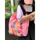 Summer 2025 new lettered towel embroidered tote bag with large capacity, fashionable and versatile commuting single-shoulder bag for women