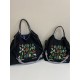 Ball Chain floral embroidery shopping bag, single-room tote bag, large-capacity crossbody bag, versatile commuter woman Ball Chain floral embroidery shopping bag, single-room tote bag, large-capacity crossbody bag, versatile commuter woman