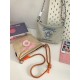 ball chain's same style donut embroidered small square bag, fashionable and versatile single-shoulder crossbody bag, makeup storage bag for women ball chain's same style donut embroidered small square bag, fashionable and versatile single-shoulder crossbody bag, makeup storage bag for women