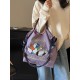 2025 new ball chain embroidered shopping bag, single-shoulder tote bag, student commuting bag for class, women's bag 2025 new ball chain embroidered shopping bag, single-shoulder tote bag, student commuting bag for class, women's bag