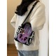 Gentle Woman embroidered one-shoulder crossbody canvas bag, small square bag with rabbit letter prints, mobile phone bag Gentle Woman embroidered one-shoulder crossbody canvas bag, small square bag with rabbit letter prints, mobile phone bag