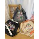 ball chain's same style iron tower embroidered bag, large-capacity single-shoulder crossbody bag, versatile class and commuting tote